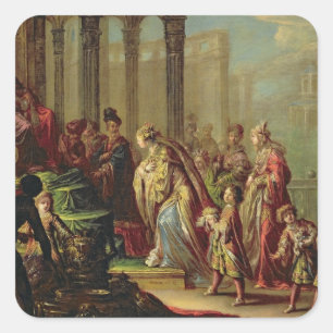 Solomon and the Queen of Sheba, or Esther before A Square Sticker