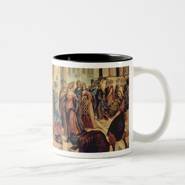 Solomon and the Queen of Sheba Two-Tone Coffee Mug (Right)
