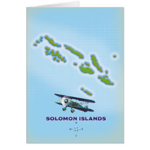 Solomon islands cartography map.