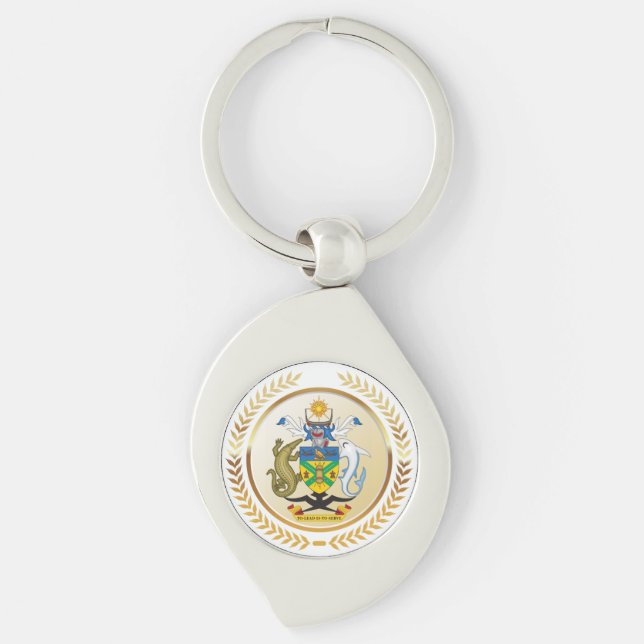 Solomon Islands Coat of Arms Key Ring (Front)
