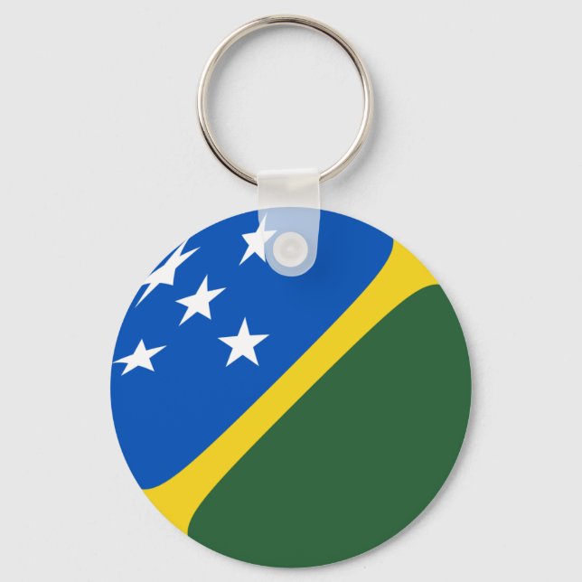 Solomon Islands Fisheye Flag Keychain (Front)