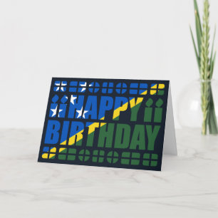 Solomon Islands Flag Birthday Card