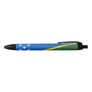 Solomon Islands Flag Black Ink Pen