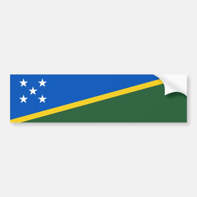 Solomon Islands Flag Bumper Sticker (Front)