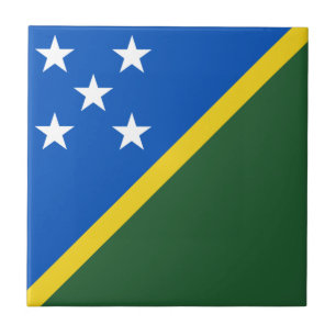 Solomon Islands Flag Ceramic Tile
