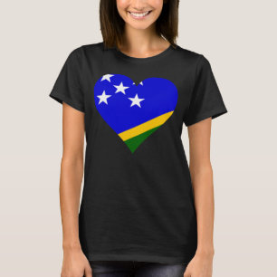Solomon Islands Flag Heart  Love Solomon Islands T-Shirt