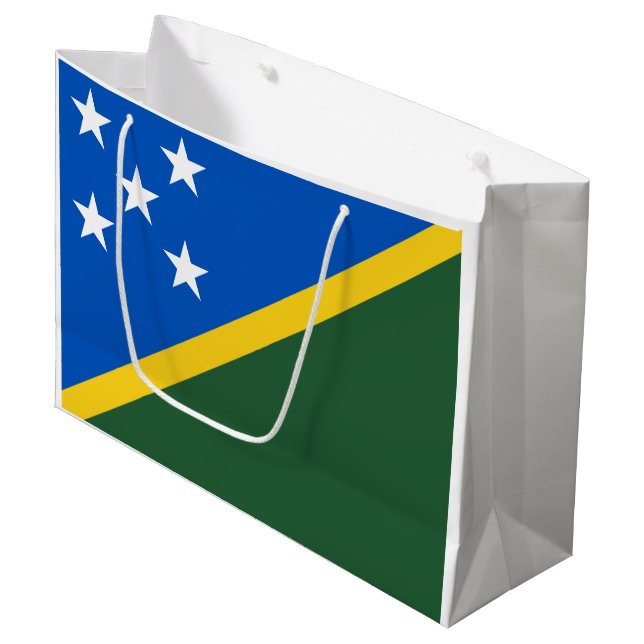 Solomon Islands Flag Large Gift Bag (Front Angled)