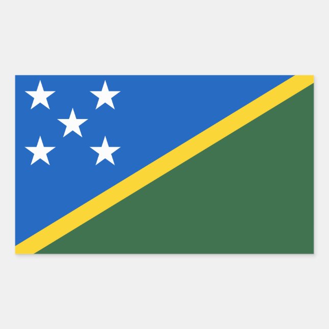 Solomon Islands Flag Rectangular Sticker (Front)