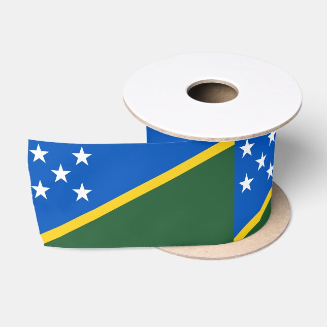 Solomon Islands Flag Satin Ribbon (Spool)