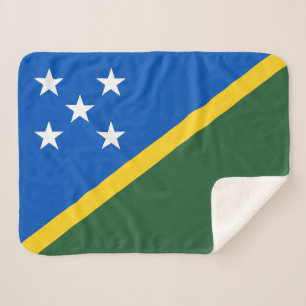 Solomon Islands Flag Sherpa Blanket