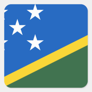 Solomon Islands Flag Square Sticker