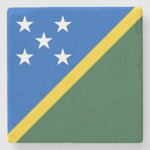 Solomon Islands Flag Stone Coaster