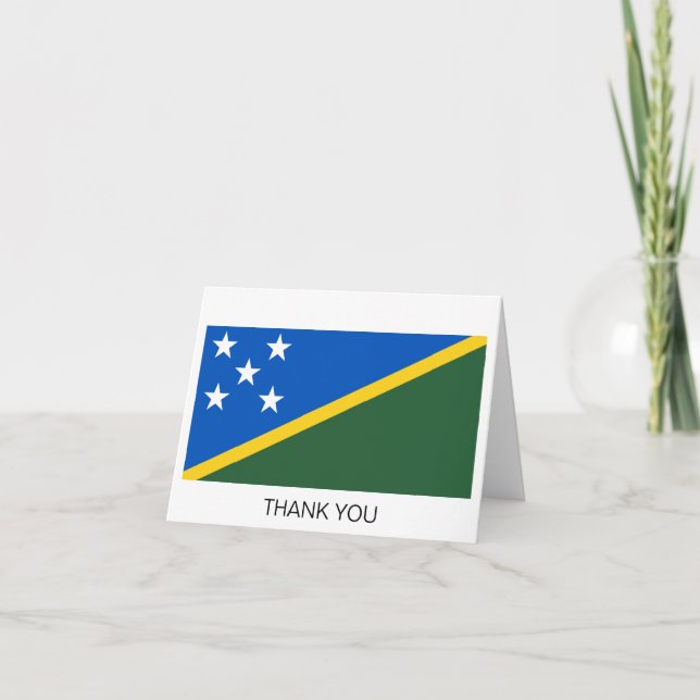 Solomon Islands Flag Thank You Card (Front)