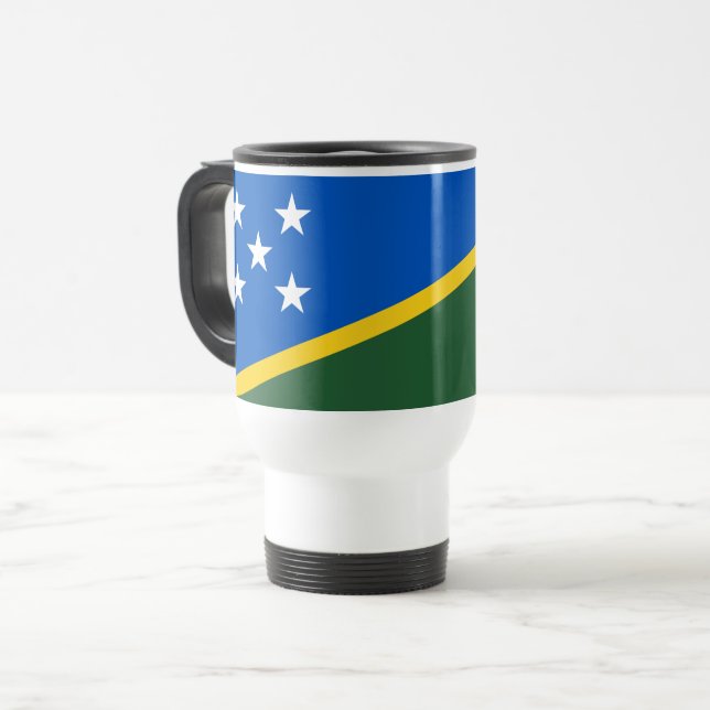 Solomon Islands Flag Travel Mug (Front Left)