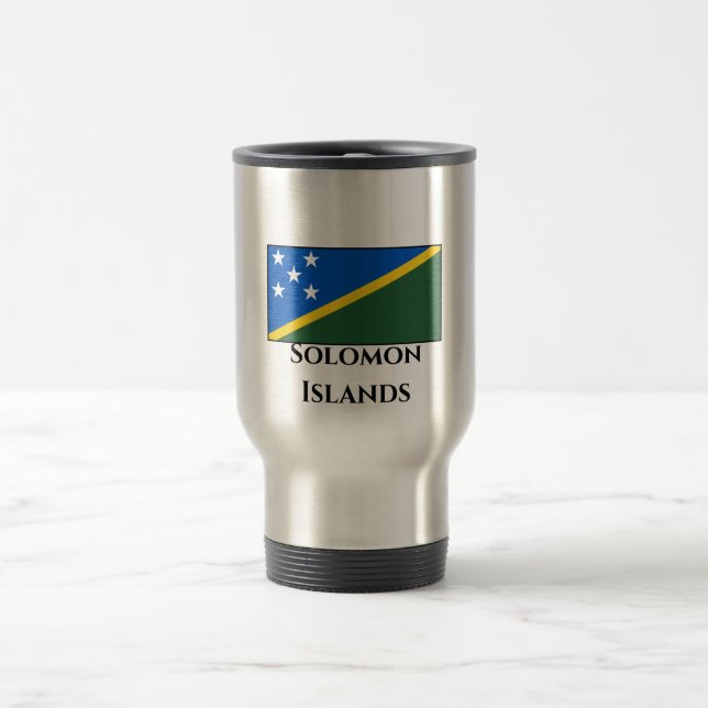 Solomon Islands Flag Travel Mug (Center)