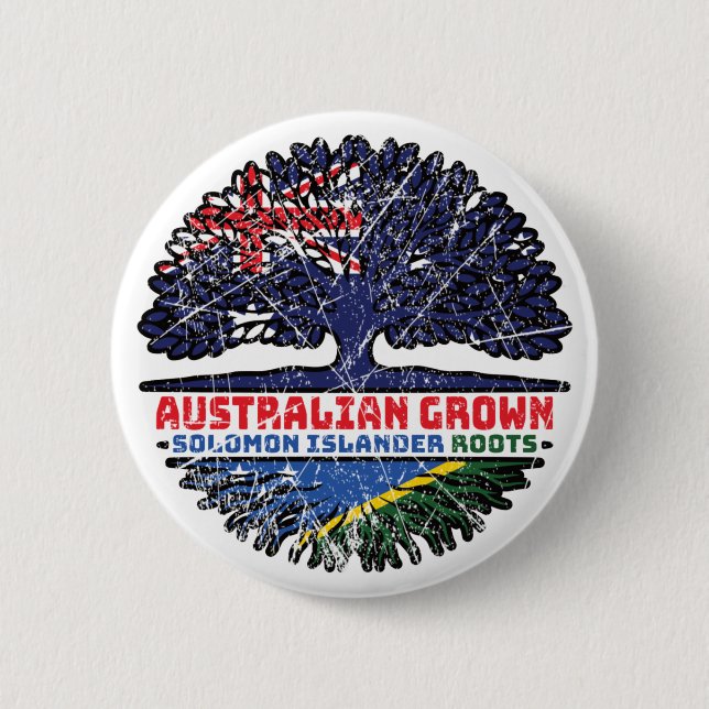 Solomon Islands Islander Australian Australia flag 6 Cm Round Badge (Front)