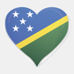 Solomon Islands love flag pride heart sticker