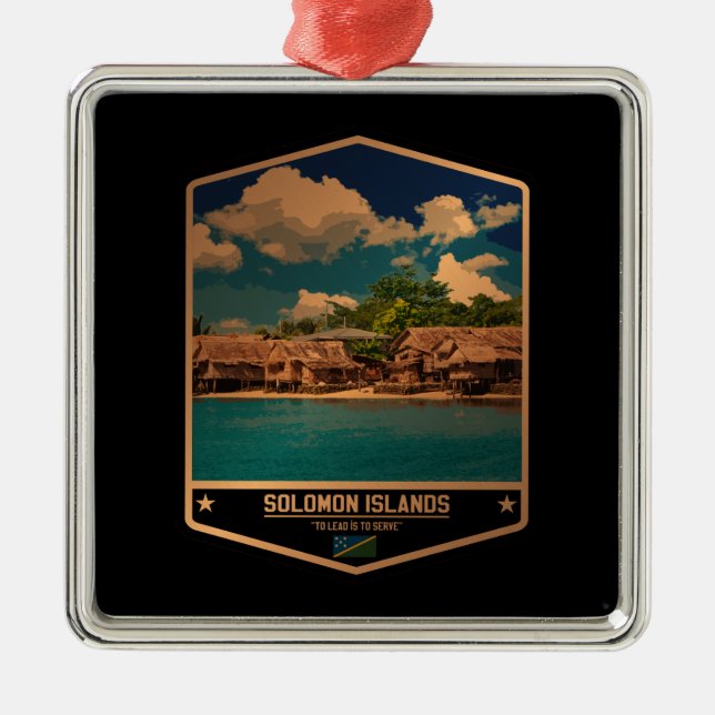 Solomon Islands Metal Tree Decoration (Front)