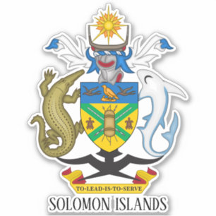 Solomon Islands National Coat Of Arms Patriotic