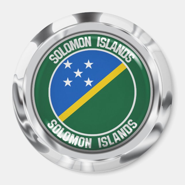 Solomon Islands Round Emblem Magnet (Front)