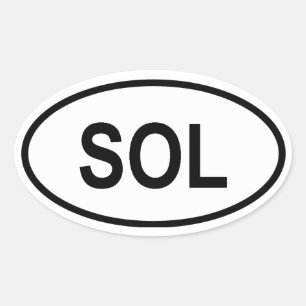 Solomon Islands "SOL" Oval Sticker