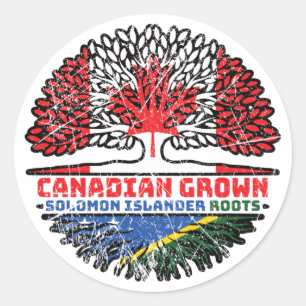 Solomon Islands Solomon Islander Canadian Canada Classic Round Sticker
