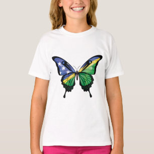 Solomon Islands Swallowtail Butterfly Flag T-Shirt