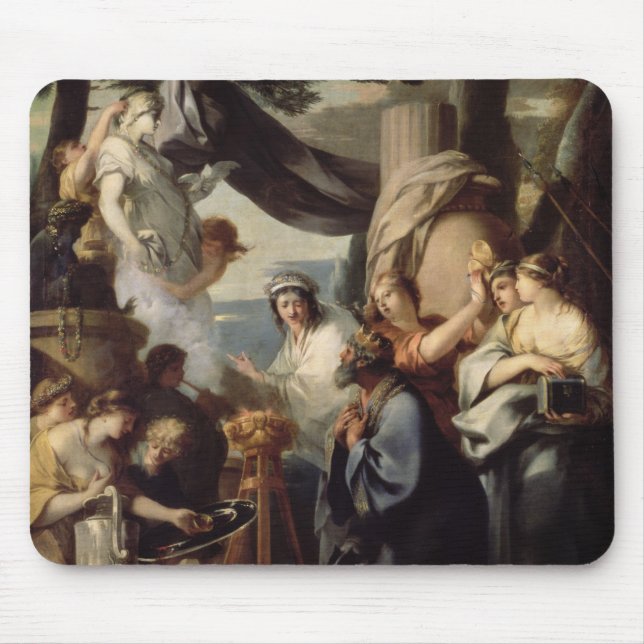 Solomon making a sacrifice to the idols mouse mat (Front)