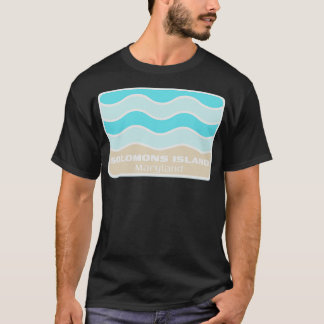 Solomons Island Maryland Crashing Wave on a MD San T-Shirt