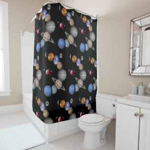 Solor system shower curtain