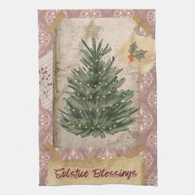 Solstice Blessings Kitchen Towel (Vertical)