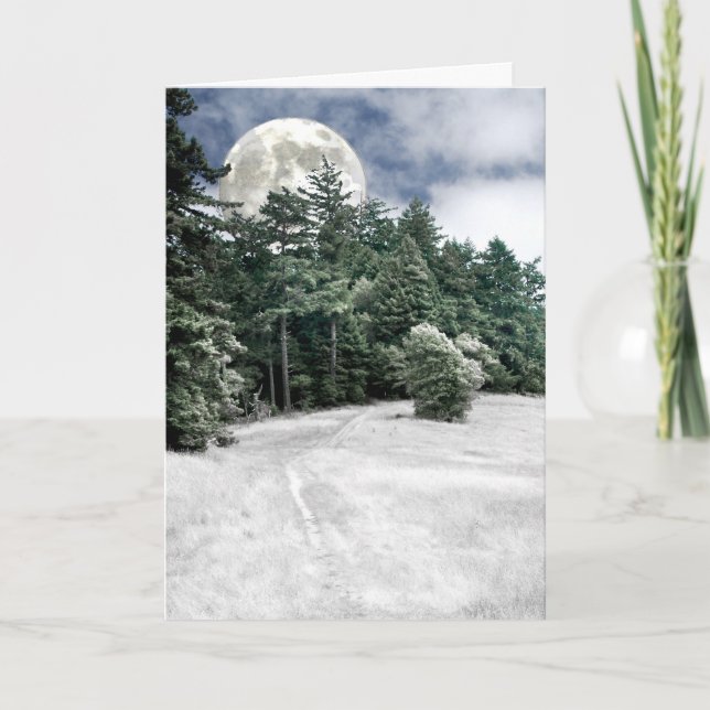 Solstice Full Moon Trail to the Woods Card (Front)