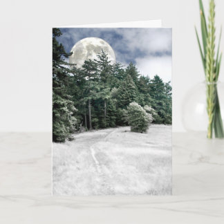 Solstice Full Moon Trail to the Woods Card