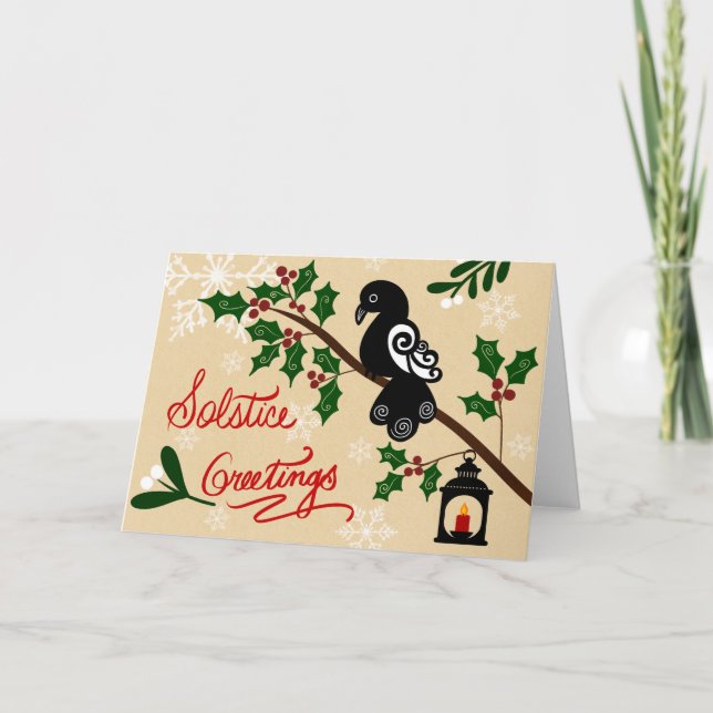 Solstice Greetings Holiday Card  (Front)