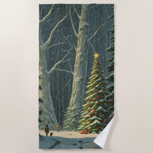 Solstice Spruce Christmas Beach Towel