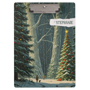 Solstice Spruce Personalised Christmas  Clipboard