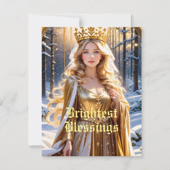 Solstice Yule Pagan Wiccan Asatru Heathen Holiday  Card (Front)