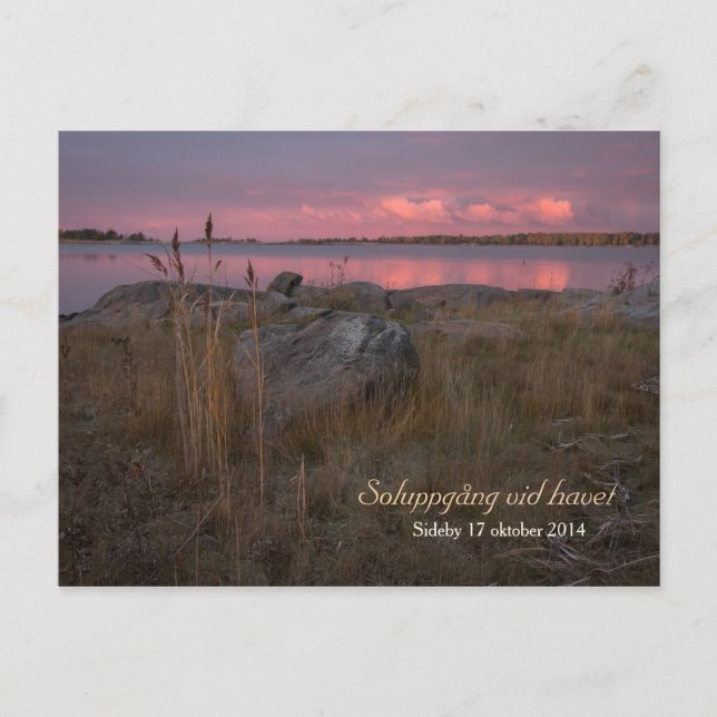 Soluppgång vid havet CC0760 Sideby Siipyy Postcard (Front)