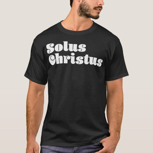 Solus Christus Reformed Theology Premium  T-Shirt (Front)