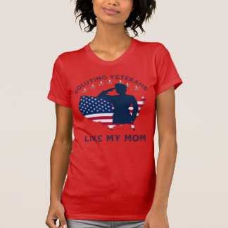 Soluting Veterans Like My Mum - American Pride T-Shirt