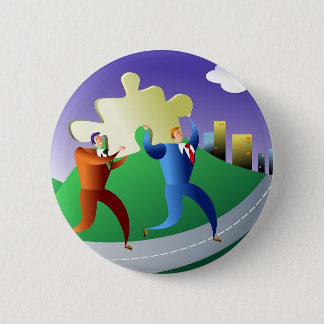Solution 6 Cm Round Badge (Front)
