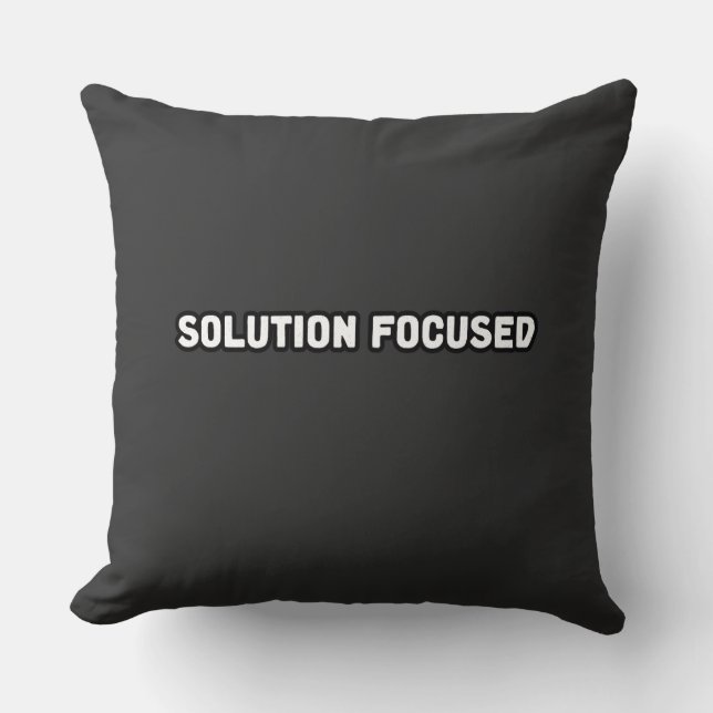 Solution Focused Problem Solver Efficiency Progres Cushion (Front)