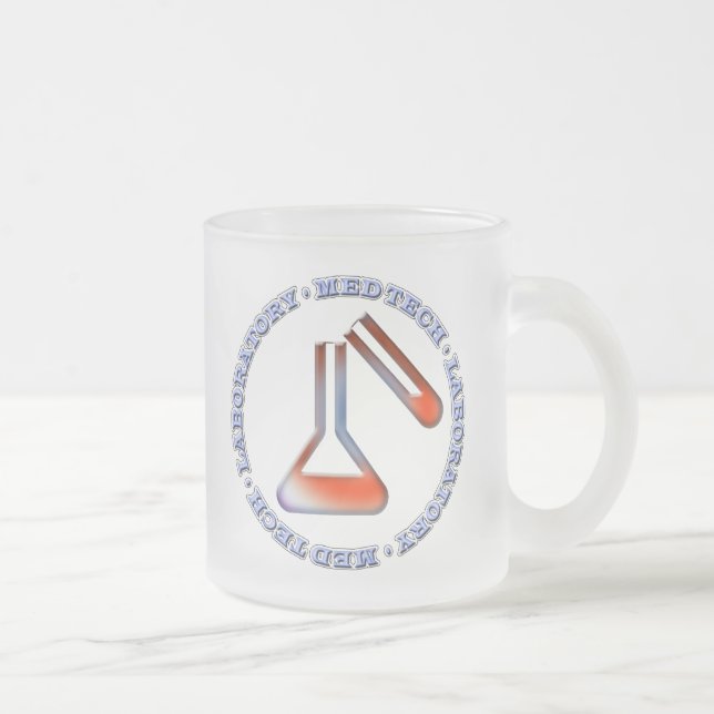 SOLUTION MED TECH - MEDICAL LABORATORY FROSTED GLASS COFFEE MUG (Right)