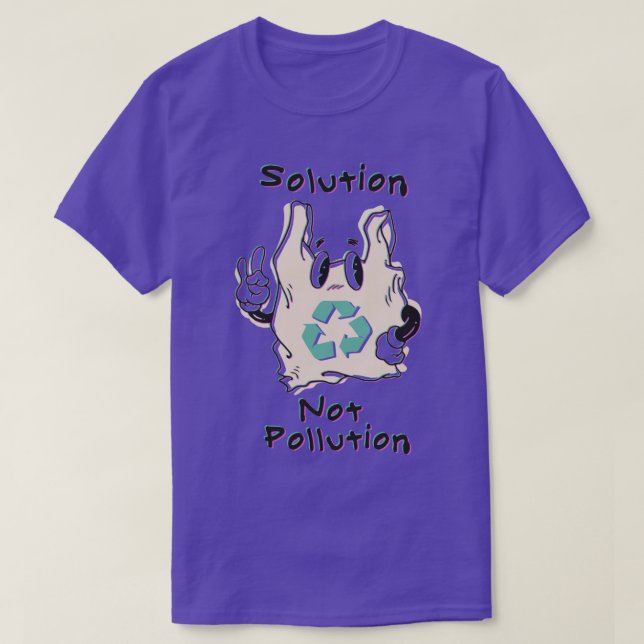 Solution Not Pollution  T-Shirt (Design Front)