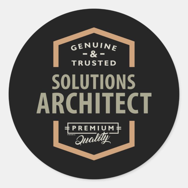 Solutions Architect Classic Round Sticker (Front)