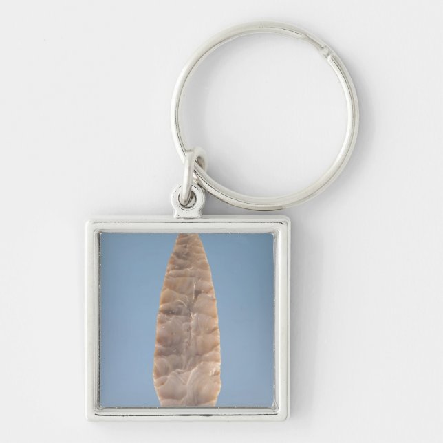 Solutrean 'laurel leaf' blade, found at Volgu, Key Ring (Front)
