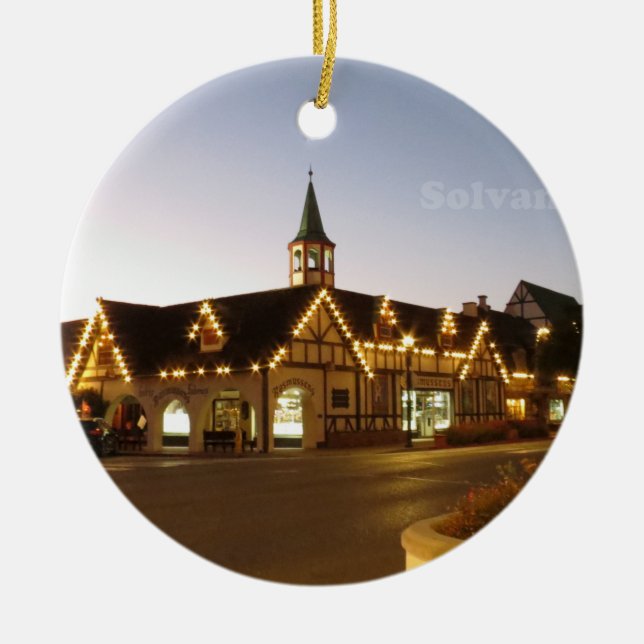 Solvang California Ceramic Tree Decoration (Front)