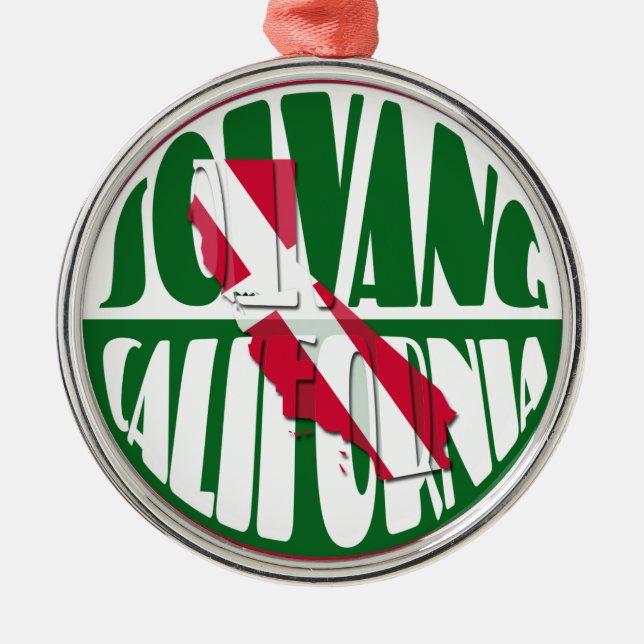 Solvang California Metal Tree Decoration (Front)