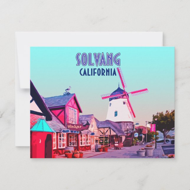 Solvang Danish Downtown California Flat Card (Front)