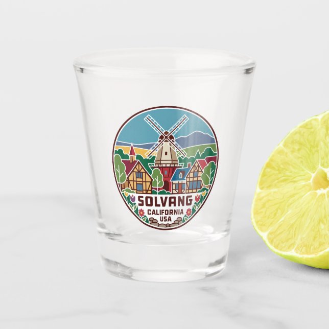 Solvang USA Shot Glass (Front)